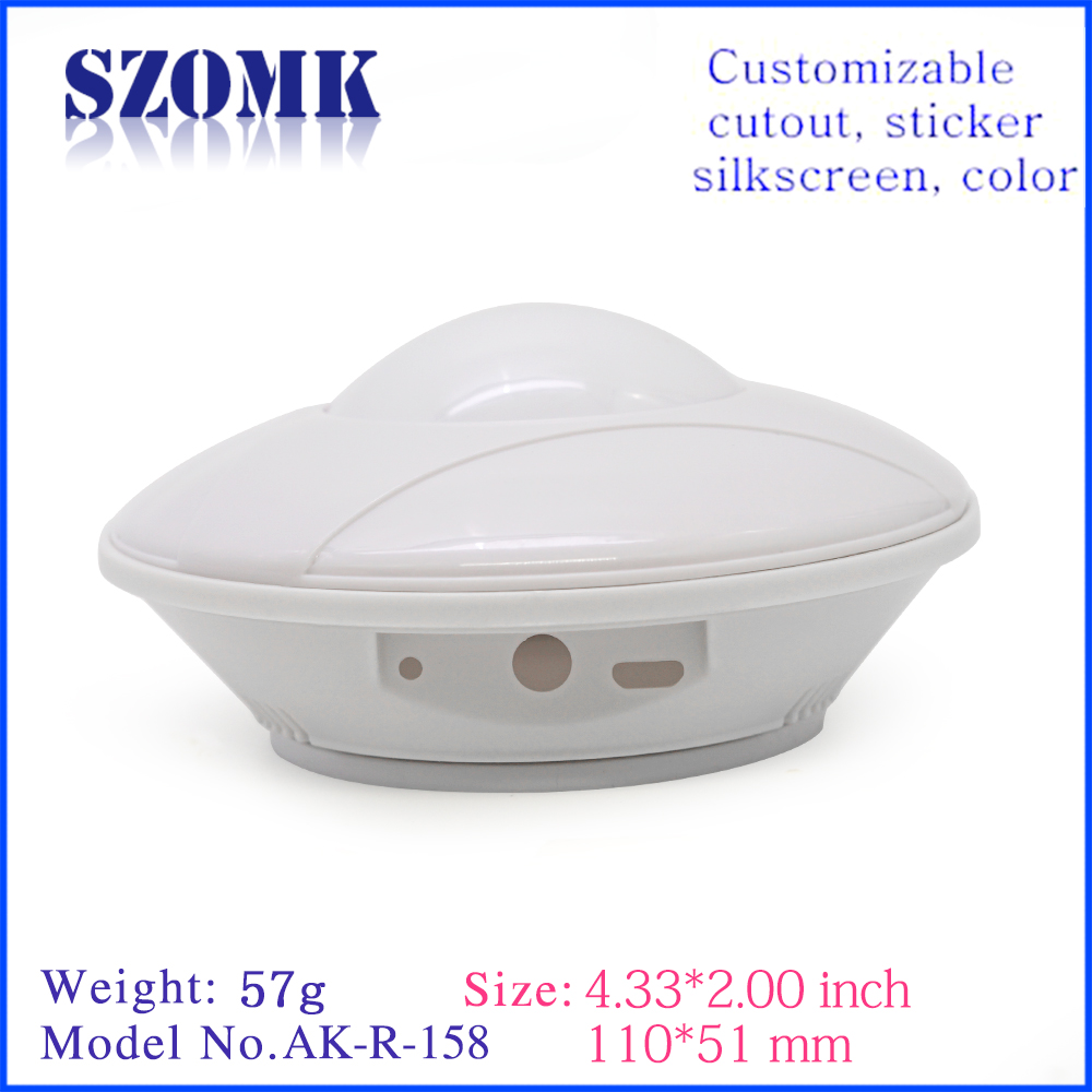 Shenzhen high quality waterproof RFID round plastic enclosure for Smoke detector AK-R-158 110*51mm