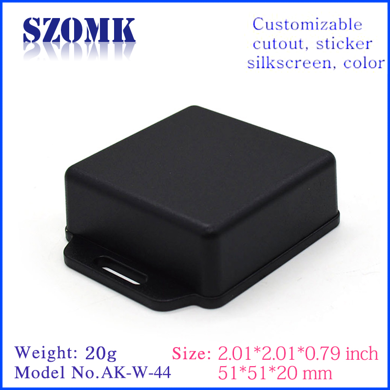 Wholesale plastic electric junction box 51*51*20mm wall mount plastic enclosure abs project box plastic project box AK-W-44