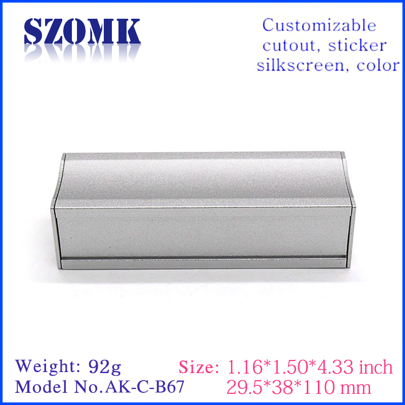 Shenzhen high quality 29.5X38X110mm power electronic junction case manufacture/AK-C-B67