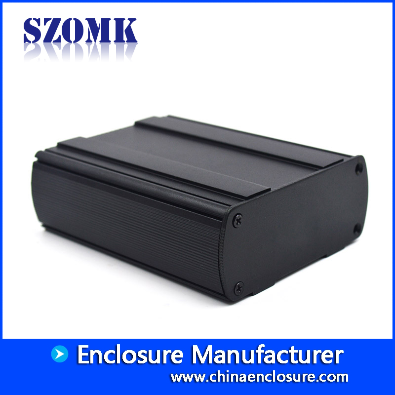 black electronic aluminum generator enclosure aluminum hdd extruded boxing for pcb AK-C-B33 35*80*100mm