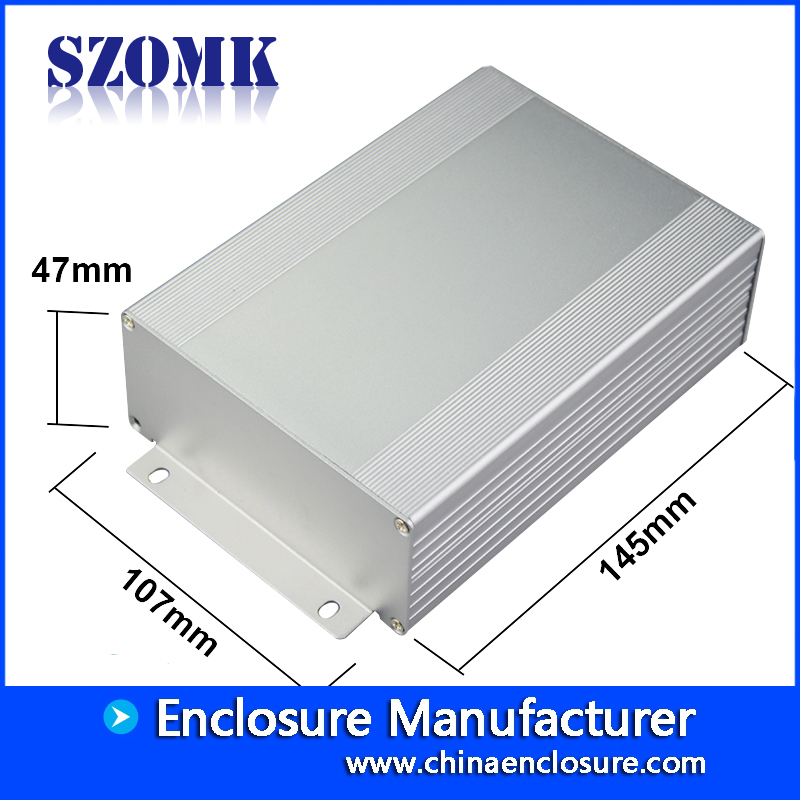 custom aluminum project box enclosure case for pcb AK-C-C20 47*107*145mm