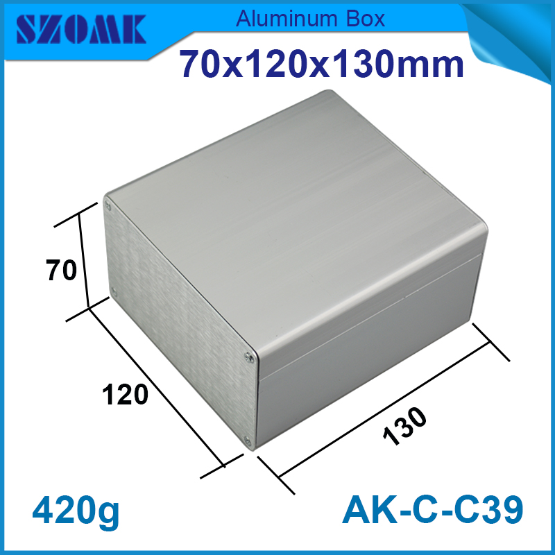 custom electronic box aluminum extruded pcb enclosure AK-C-C39 70*120*130mm