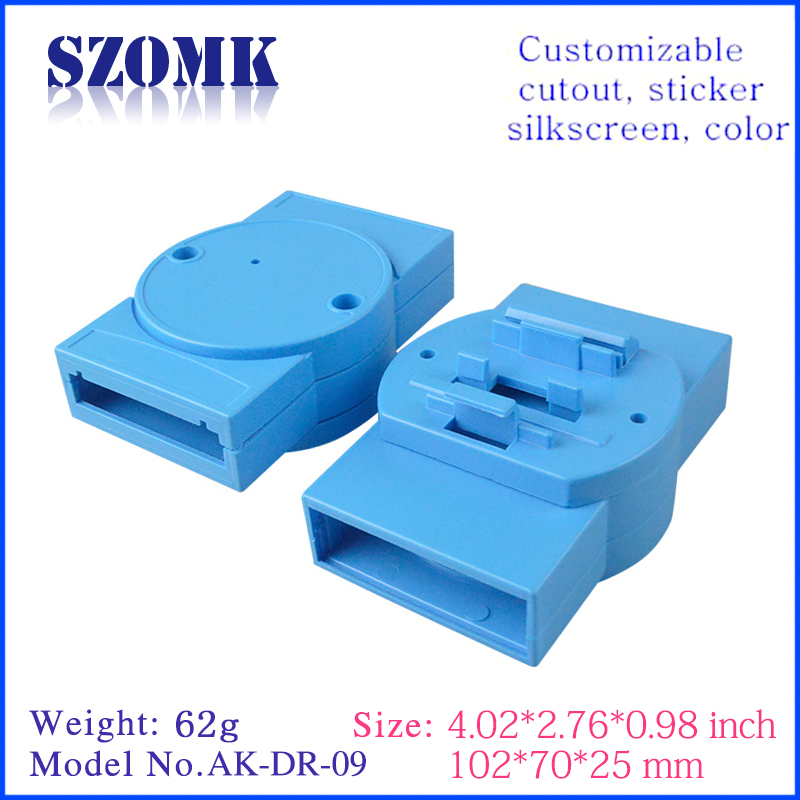 China hot sale custom plastic IP 54 100X70X25mm protection din rail enclosure supply/AK-DR-10
