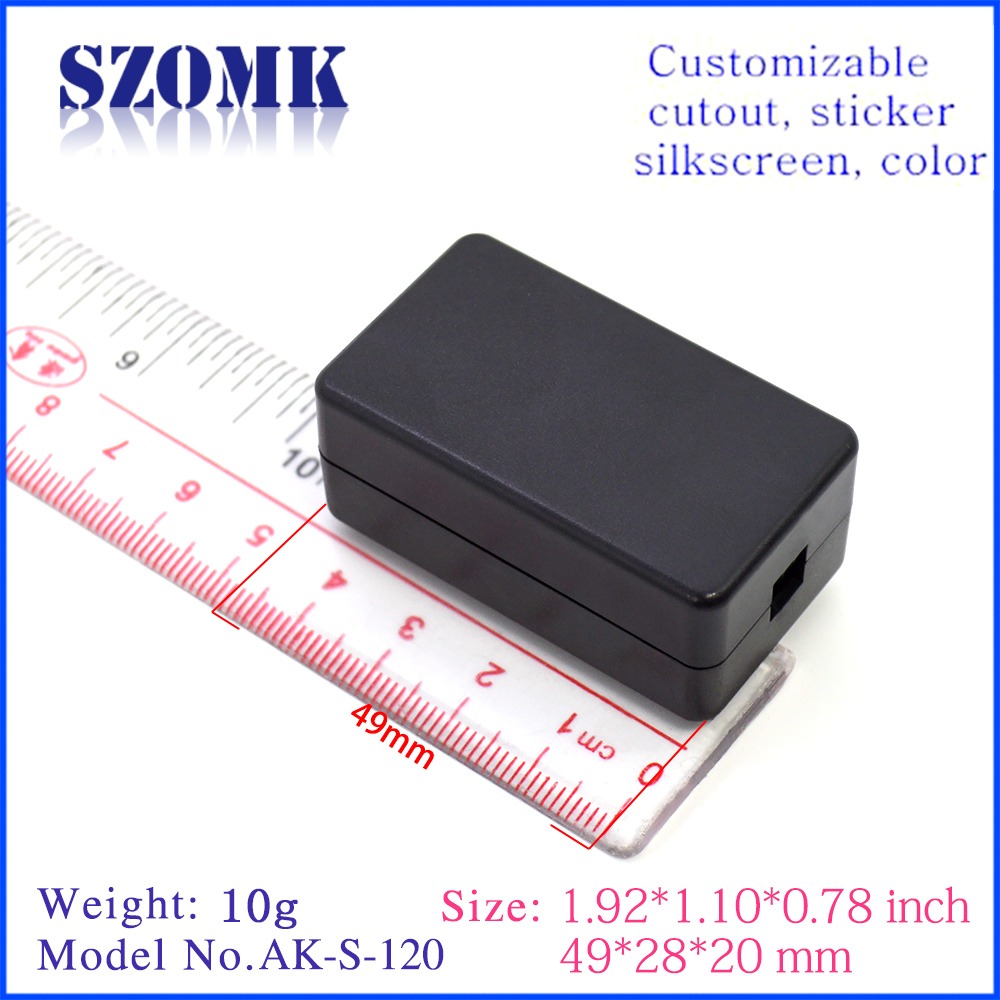 customized black abs plastic USB socket female port junction box size 49*29*20mm