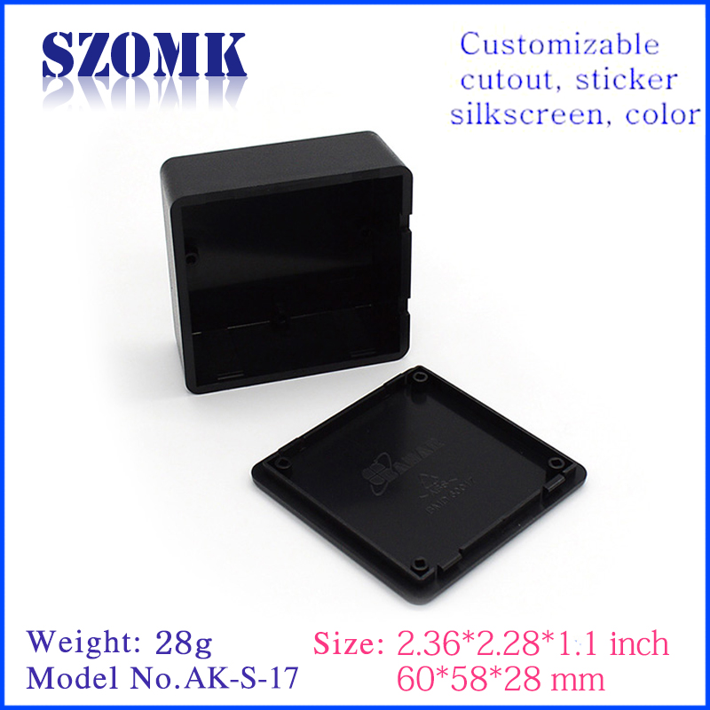 customized case molded plastic electronic enclosure AK-S-17 28*58*60mm
