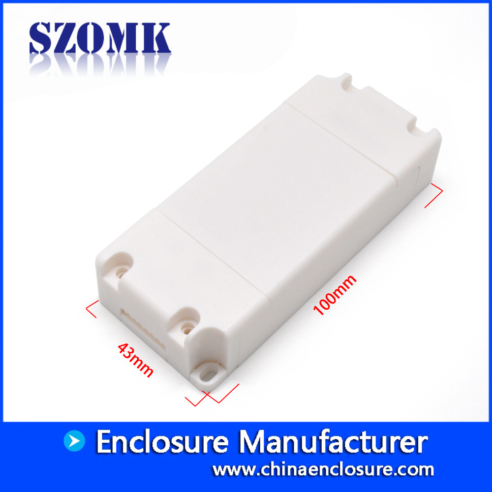 customized plastic electronic junction box for power supplier size 100*43*21mm