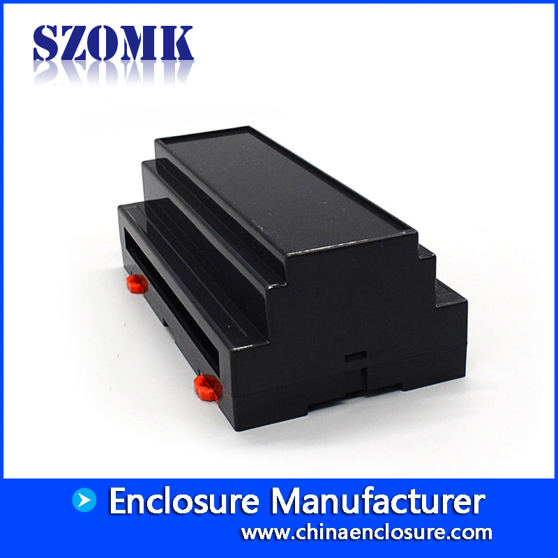 din rail plastic enclosure with 158*88*59mm custom industrial plastic enclosure from szomk
