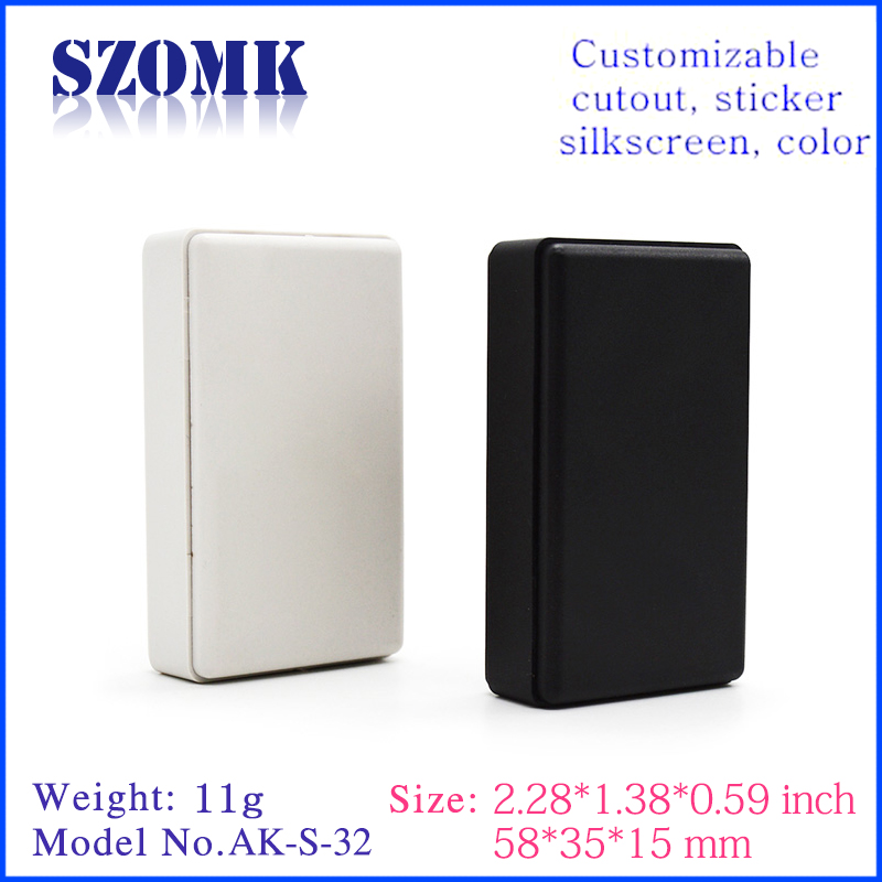 diy small handheld junction box plastic box electronics enclosure szomk hot sales control box outlet housing 58*35*15mm