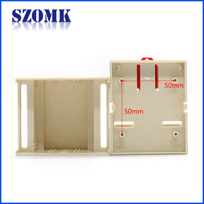 China electrical 87X72X59mm abs plastic PLC din rail junction case supply/AK-DR-03c