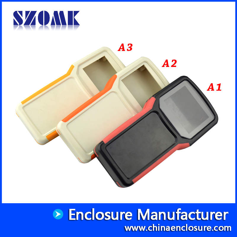 electronics handheld plastic junction box with 5 AA battery holder AK-H-32