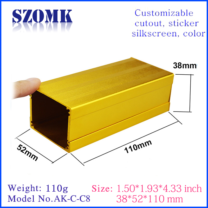 gold aluminum die cast case junction box szomk instrument control box