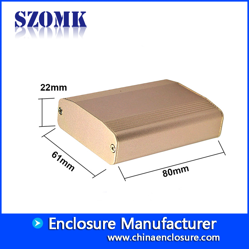 golden electronic custom power supply aluminum control box for pcb AK-C-B38 22*61*80mm