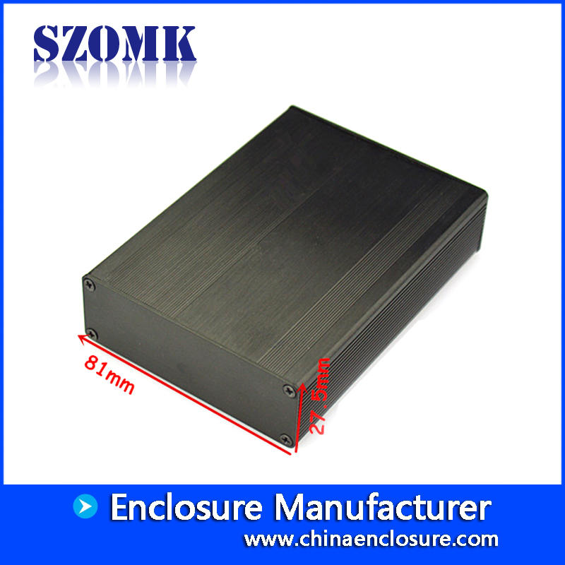manufacture aluminum electronic enclosure for electronic component aluminum casing with 27.5*81*free