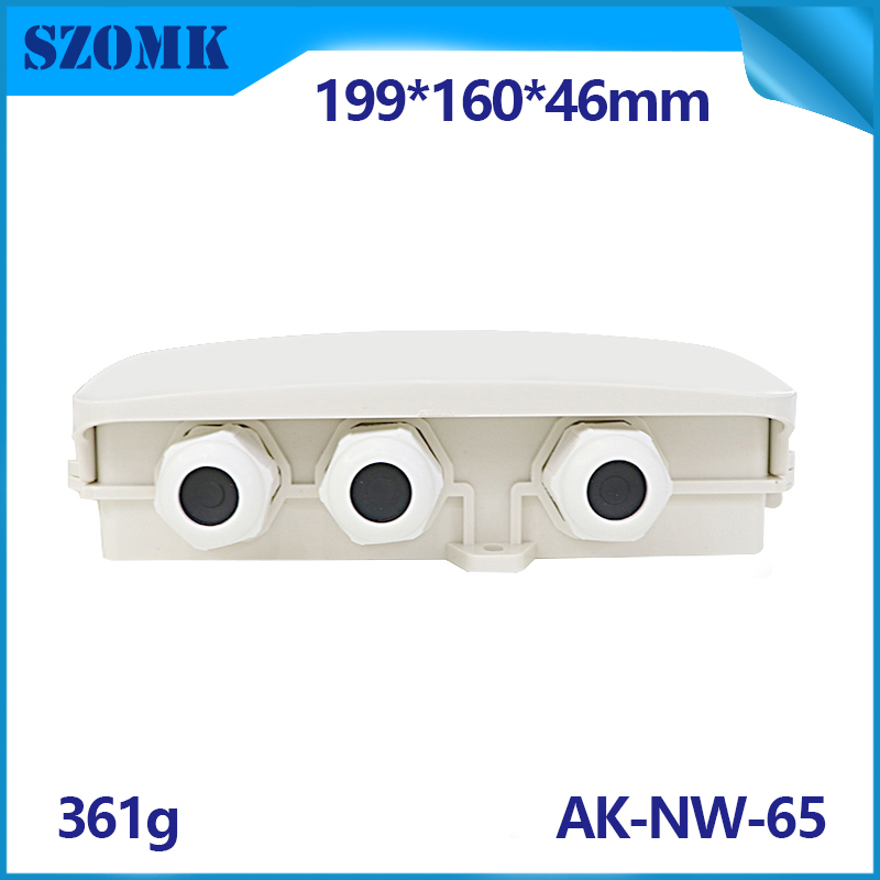 net work junction box pcb design wifi router enclosure diy network project box plastic modems housing AK-NW-65