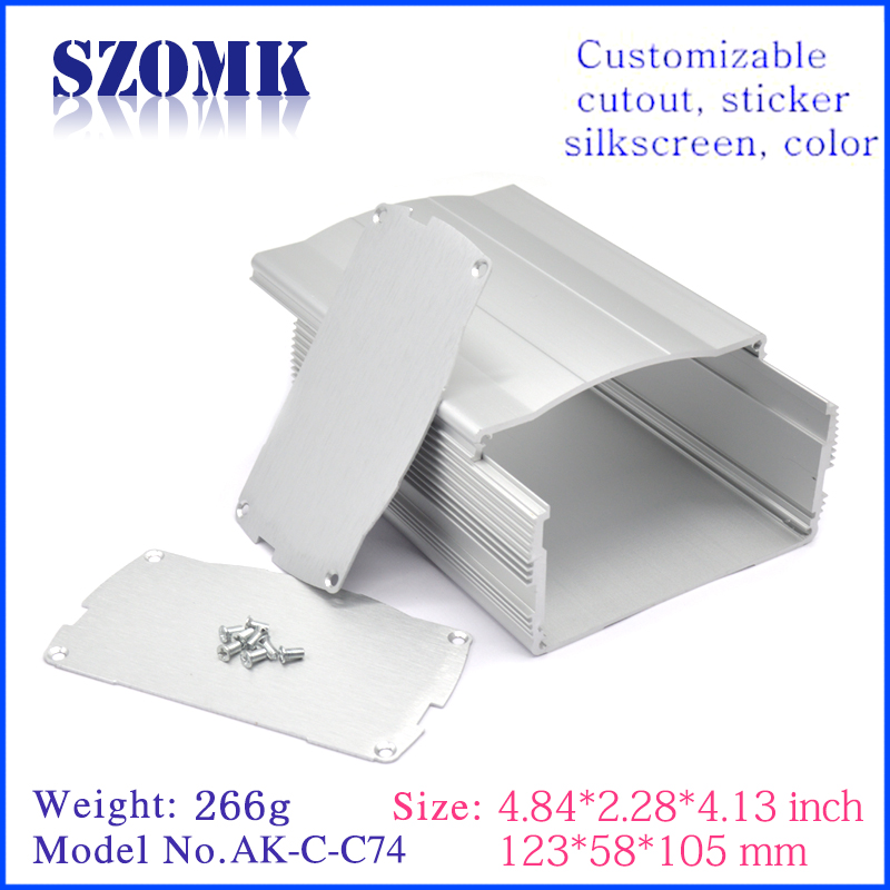 new design aluminum electronic enclosure for generator power supply custom electronic project casing with 123*58*105mm
