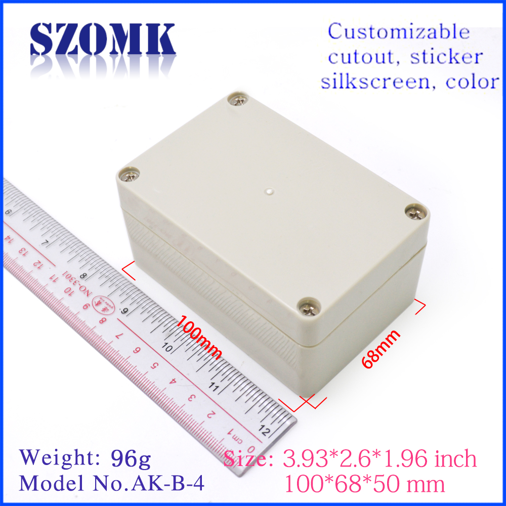 plastic box electronics instrument housing plastic equipment box enclosure for pcb design AK-B-4 100*68*50