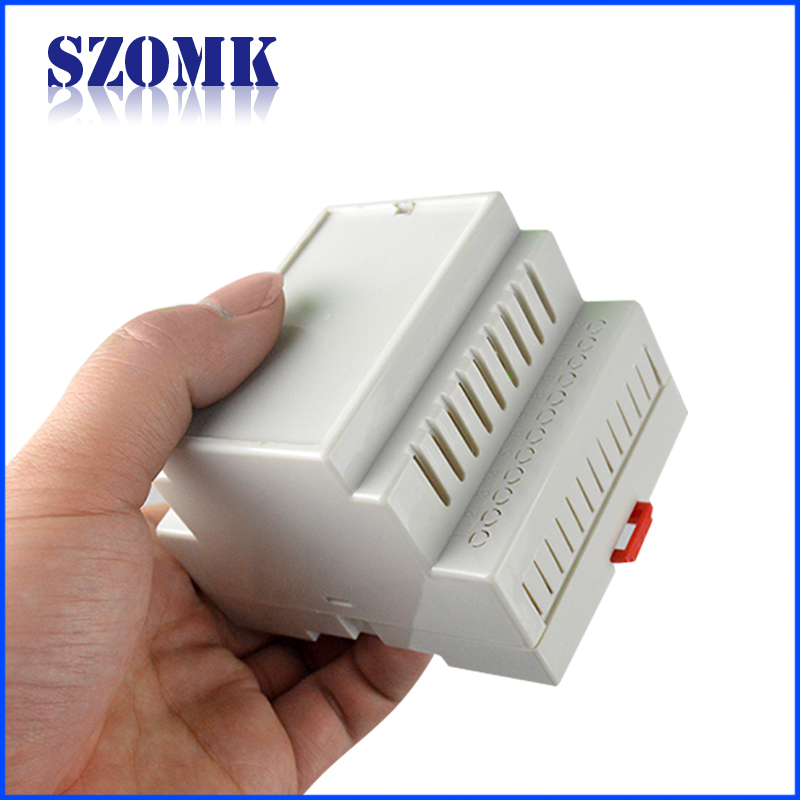 plastic din rail manufacture induatrial enclsoure for electronic pcb board from szomk with 85x70x62mm