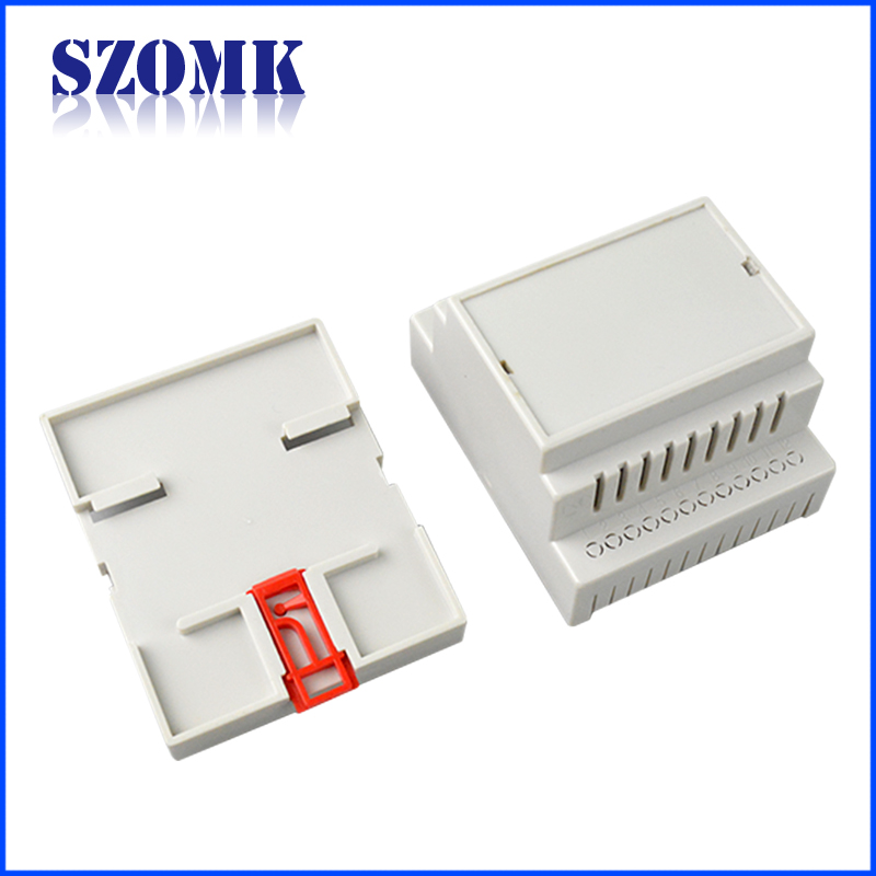 plastic din rail manufacture induatrial enclsoure for electronic pcb board from szomk with 85x70x62mm