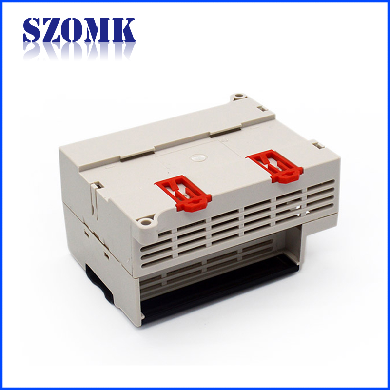 Guangdong high quality 125X110X65mm abs plastic for electronics PLC din rail enclosure supply/AK-DR-17