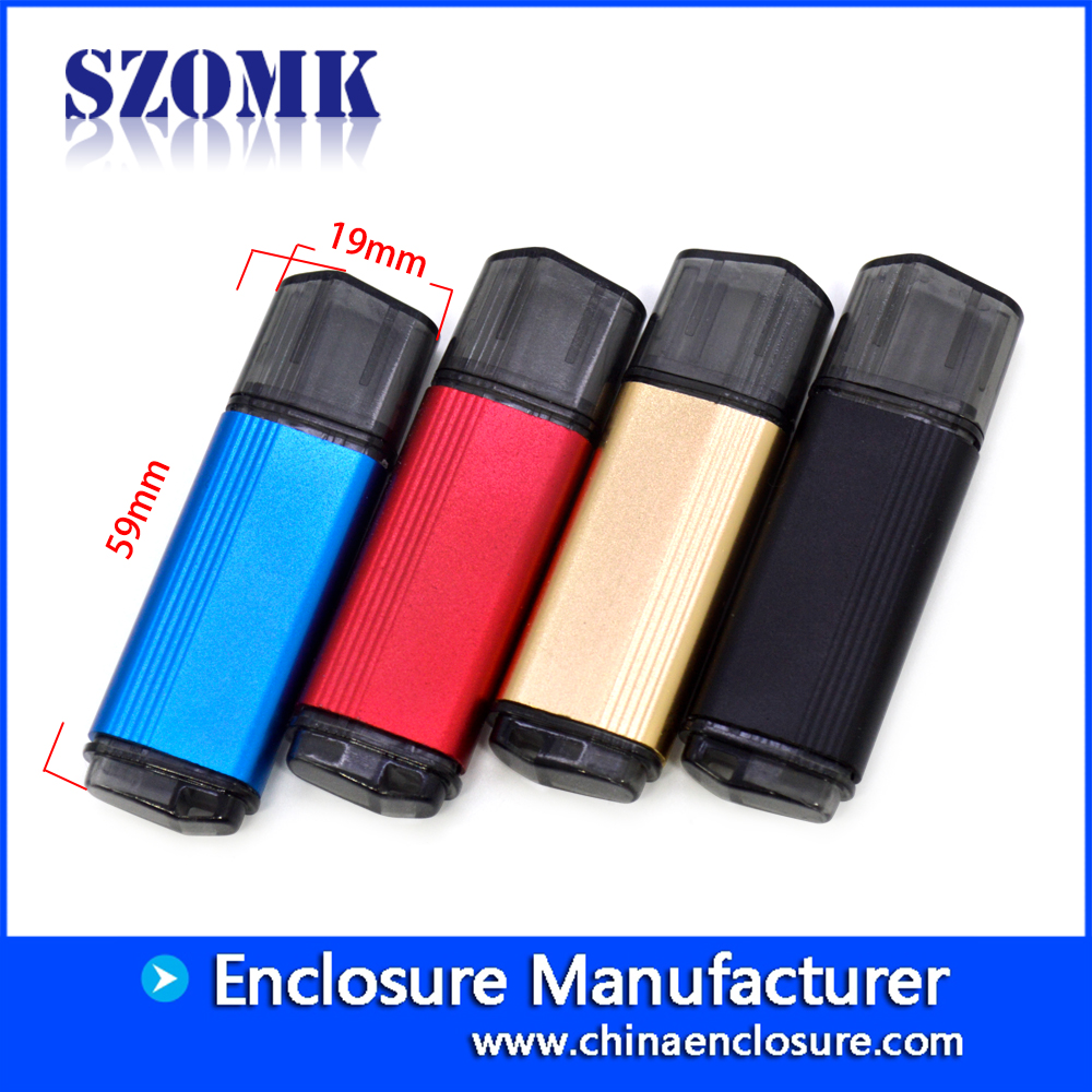 shenzhen factory plastic drive housing u-disk receiver enclosure size 59*19*9mm