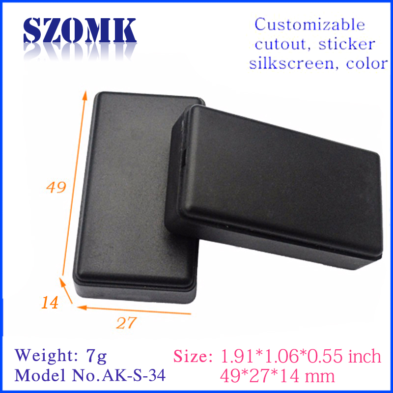 small pcb outlet enclosure 49*27*14mm electronics project box project case electronics enclosure abs distribution box