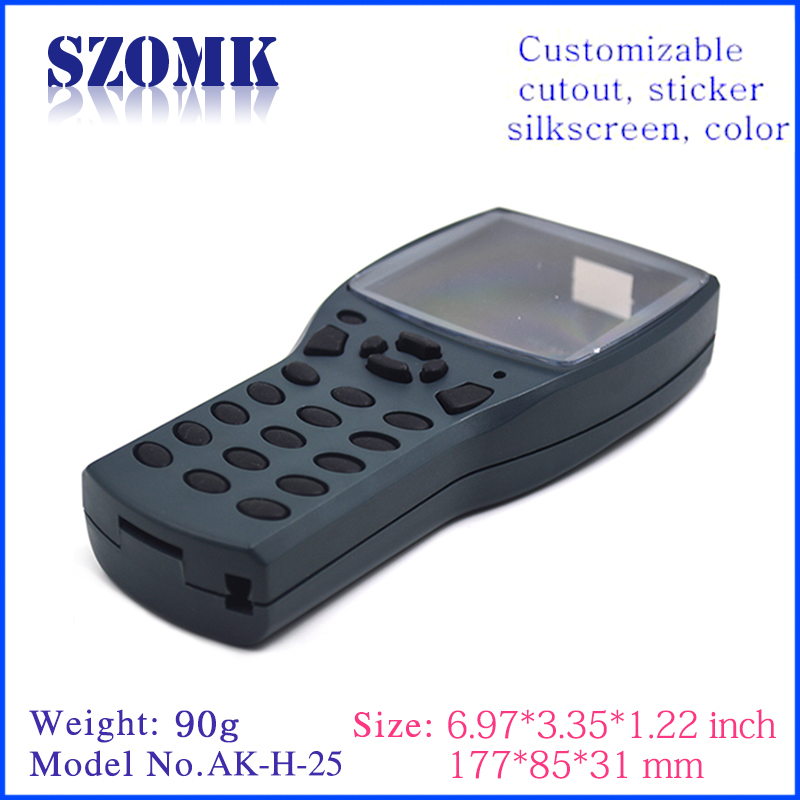 szomk plastic enclosure electronics box amplifier box electronics 2x AA battery holder handheld plastic instrument case