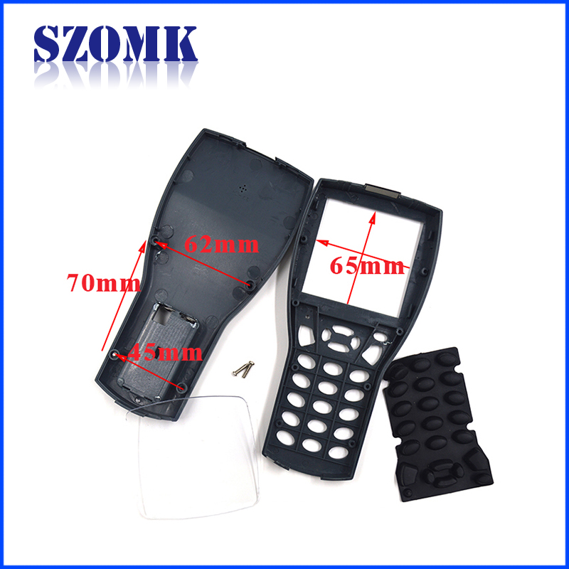 szomk plastic enclosure electronics box amplifier box electronics 2x AA battery holder handheld plastic instrument case