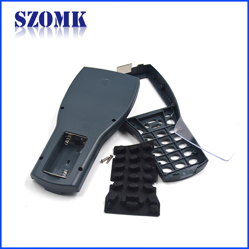 szomk plastic enclosure electronics box amplifier box electronics 2x AA battery holder handheld plastic instrument case