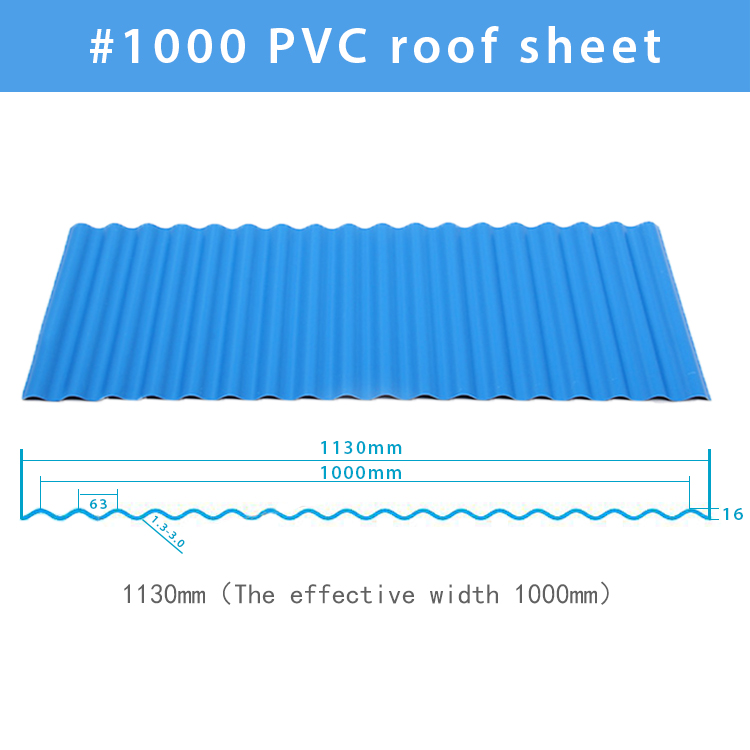 ZXC PVC Plastic water-prrof Roofing Sheet