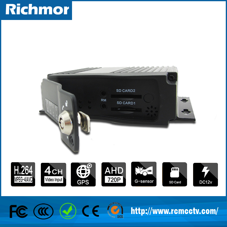 4 channel car dvr system support 4 cameras can be mdvr with gps 3g SIM wifi for truck