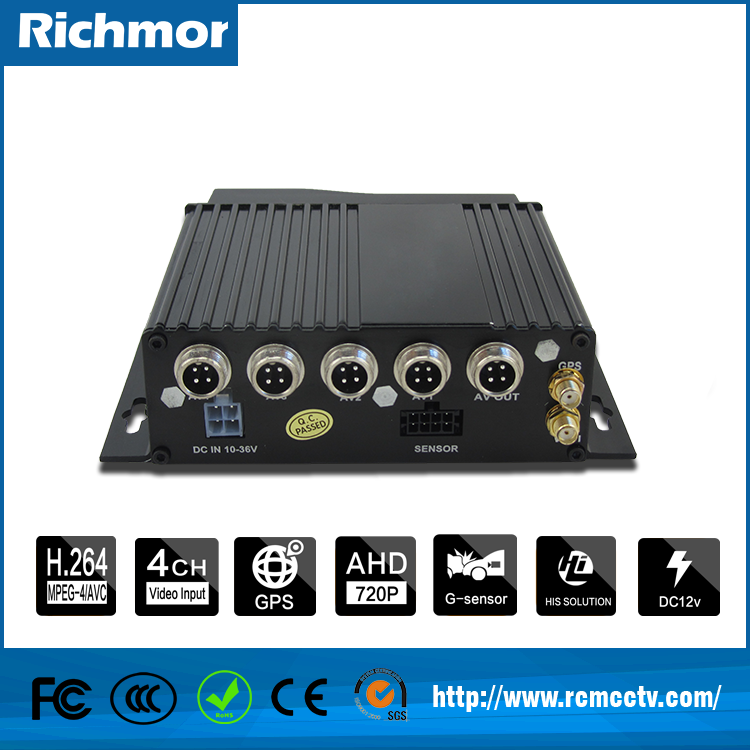 4 channel car dvr system support 4 cameras can be mdvr with gps 3g SIM wifi for truck