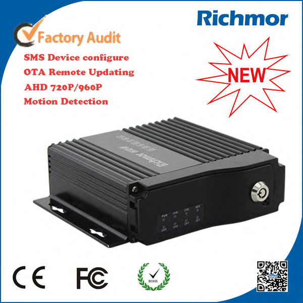 4channels 256GB SD card 720P/960P AHD version H.264 bus and truck Mobile DVR with 3G basic recording