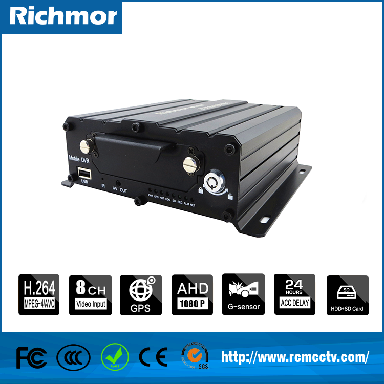 Full function 8CH mobile DVR for vehicle