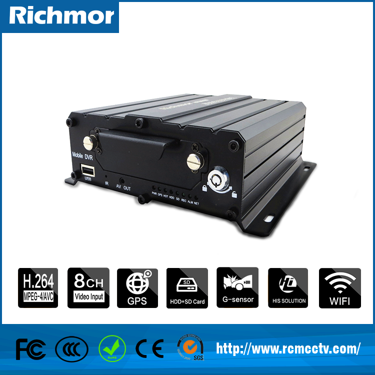 Factory direct vehicle mobile DVR 8ch with GPS 3G Wifi