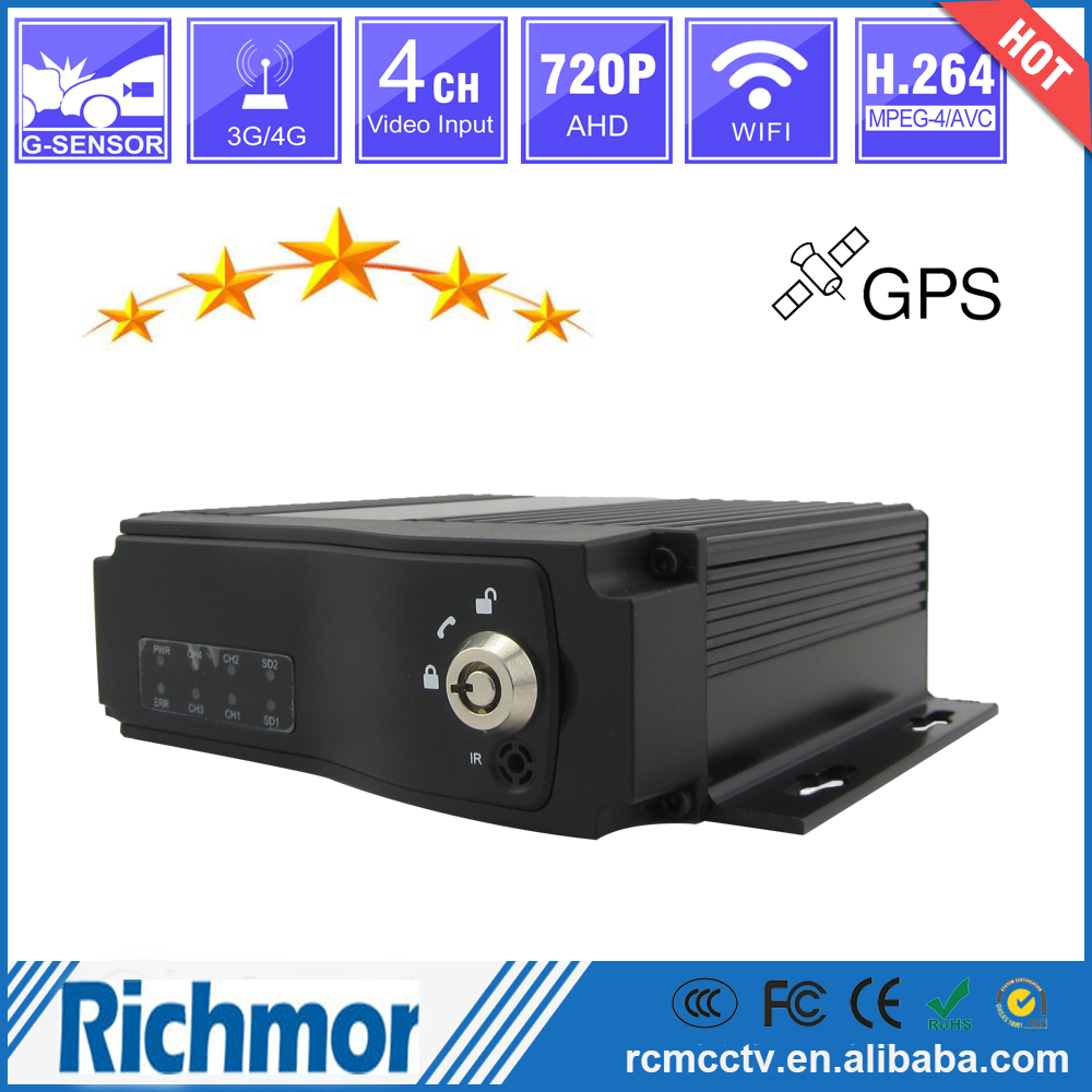 4ch 3G GPS Mobile car dvr recorder with 210 dvr
