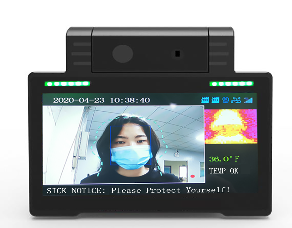 Richmor Infrared temperature detection face recognition Monitor for bus building office school solution