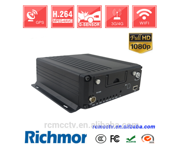 USB back up mobile dvr GPS 3g MDVR 4ch support dalay power off