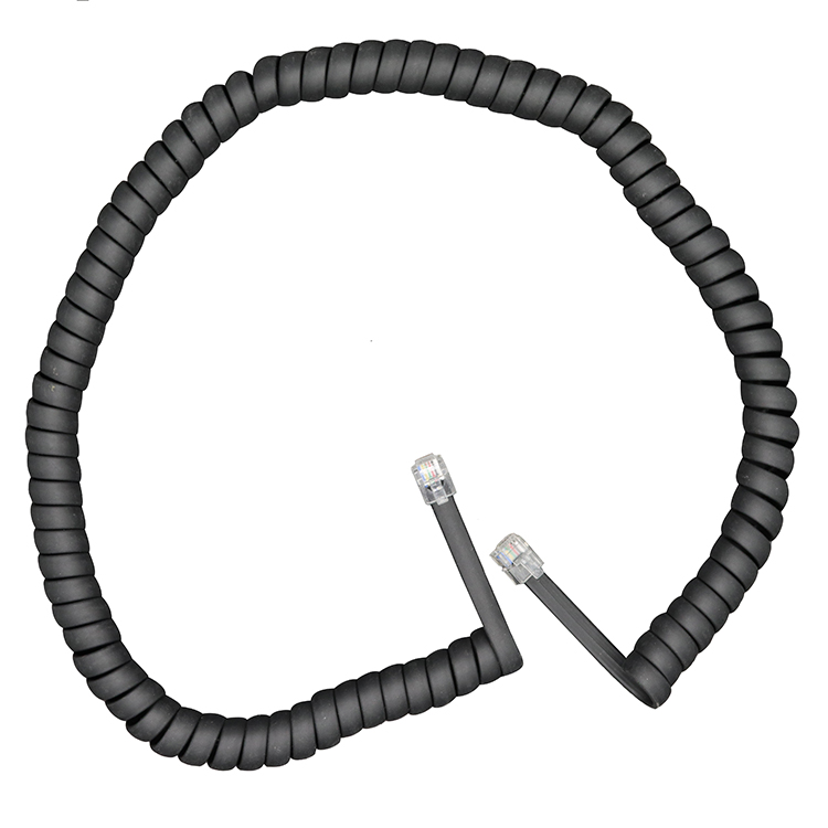 0,3 0,5 mm schwarz PU Kundenspezifisch Flexibles 2-adriges Spiraldrahtkabel