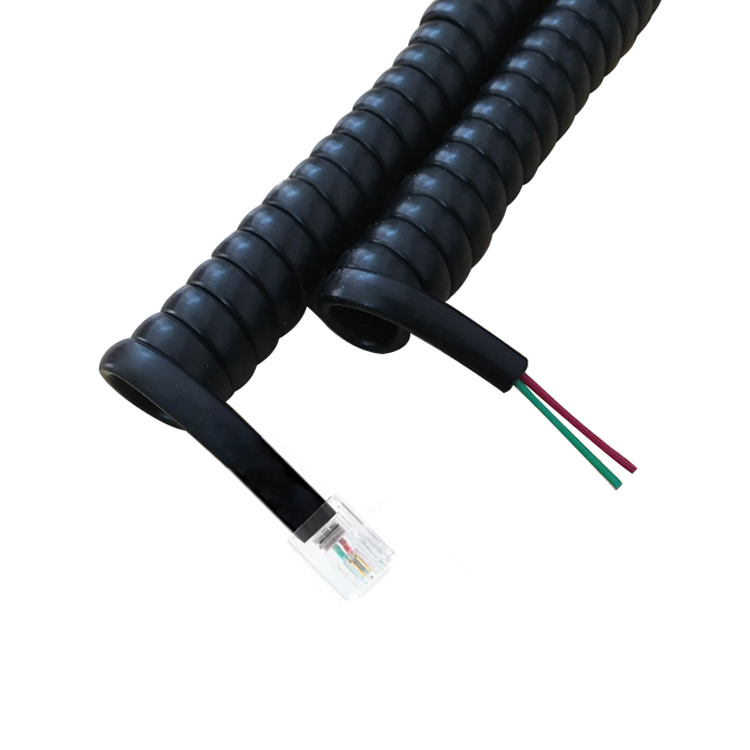 Cordon téléphonique enroulé pour téléphone 2 noyaux 4 noyaux 6 noyaux 6P2C 4P4C 6P4C 6P6C