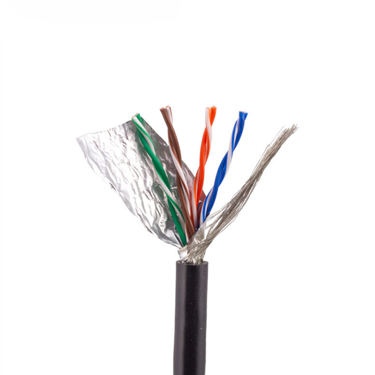 24 AWG CAT5E 4 pares de cable de ethernet trenzado de 8 núcleos