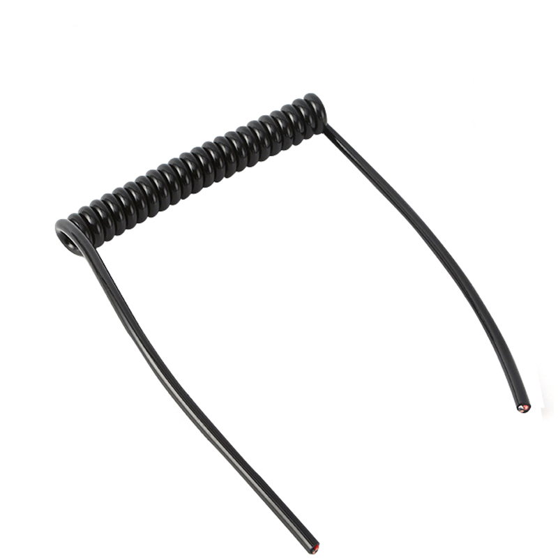 24 AWG ocynowana miedź z czarnym połyskiem pu kurtka płaszcza z trzema rdzeniami producentów kabli spiralnych