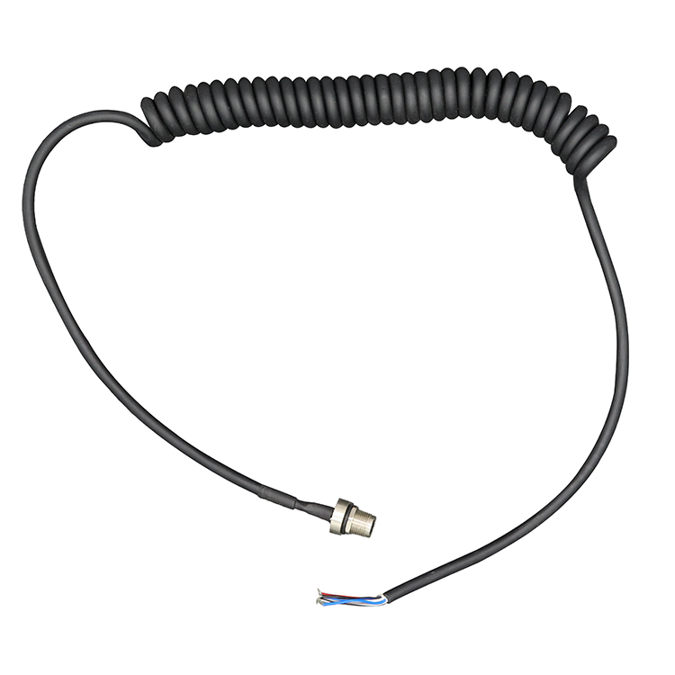 3 4 5 6 8 núcleo macho m8 m12 panel frontal o posterior conector hembra conector cable espiral