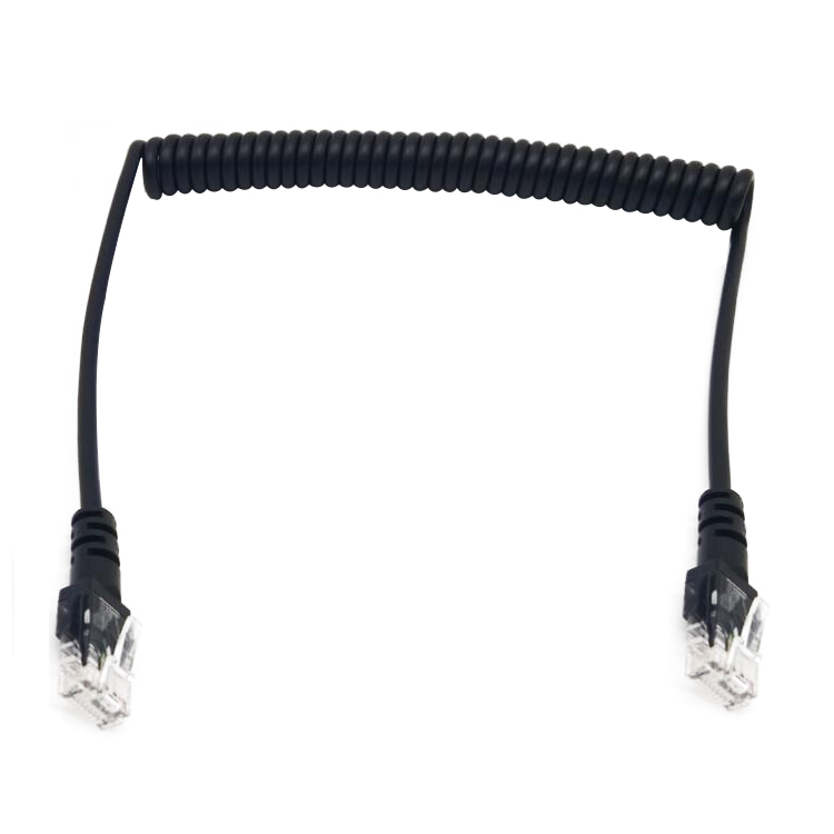 China factory offer orange 2 3 4 5 6 8 core coiled cable or retractable cable and spring cable