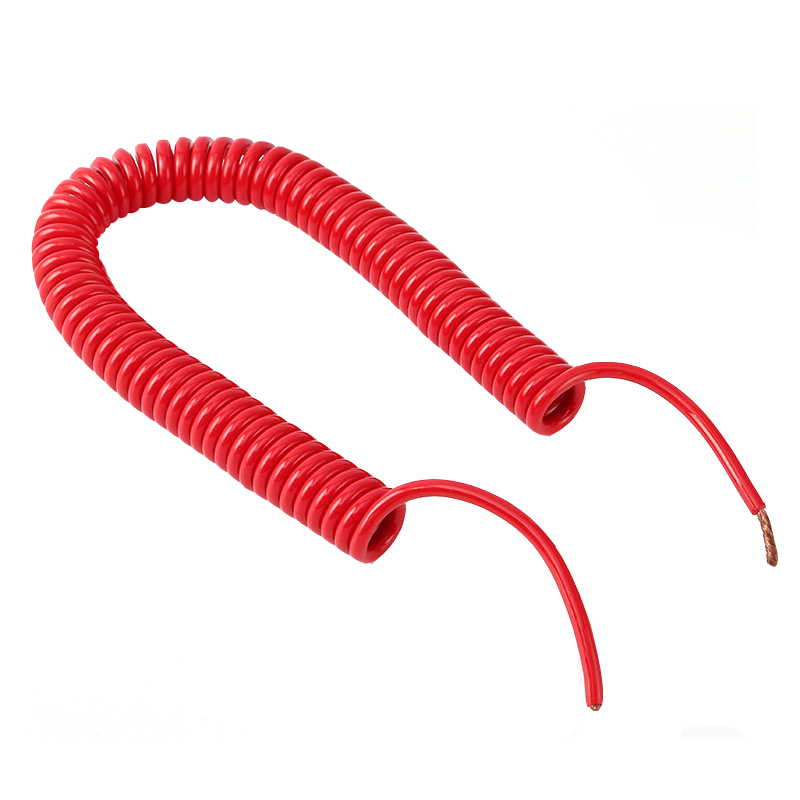 China factory offer orange 2 3 4 5 6 8 core coiled cable or retractable cable and spring cable