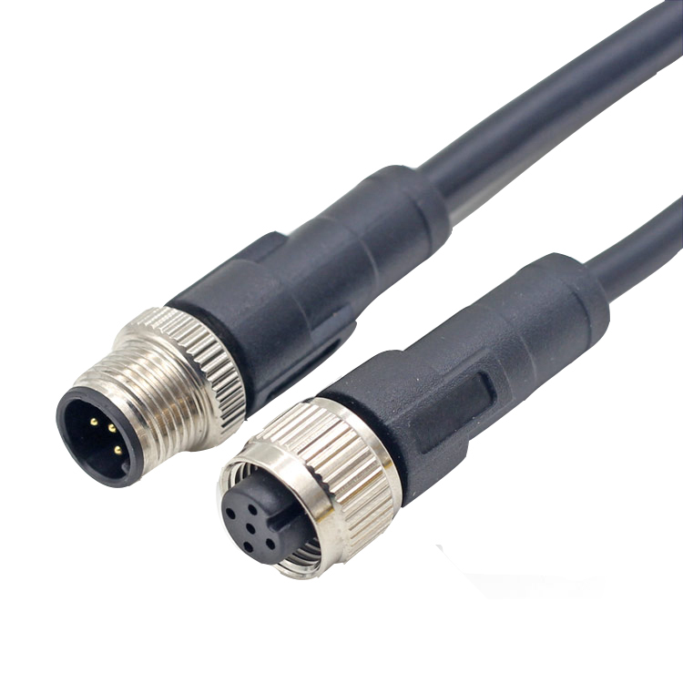 Custom 4 core or 8 core A D X code pair twisted M12 M8 to RJ45 Cat5e CAT6A ethernet cable