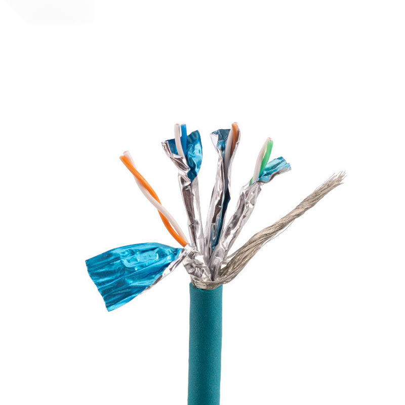 Cable de red Ethernet 8 núcleos 26 AWG azul Cable PUR CAT6a Cable Ethernet Red Gigabit