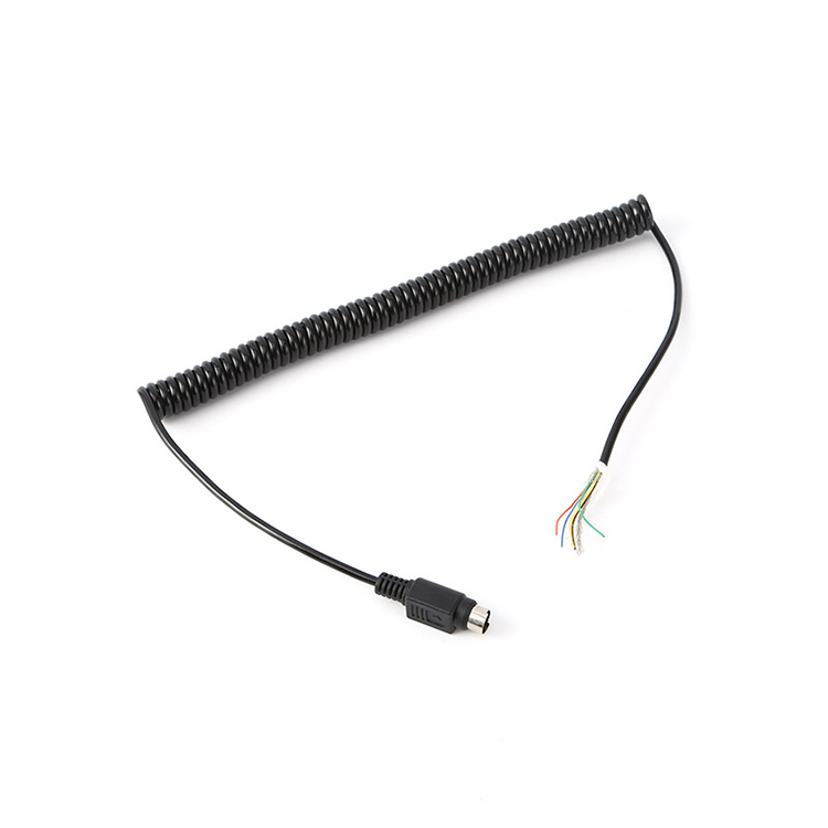 Fabrik OEM Fertigung Männlich 6PIN 7PIN 8PIN 9PIN 10PIN MIDI MINI DIN-Spiralkabel