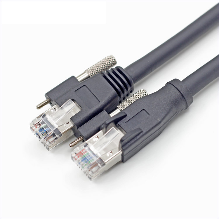 GIGE RJ45 screw lock CAT6A cables