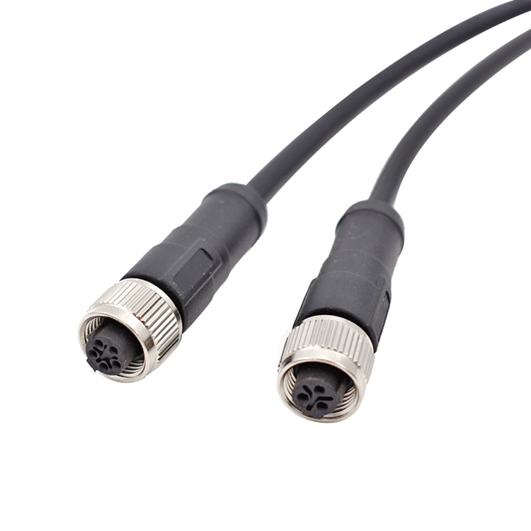 M12 A B C D Code 3 4 5 6-polig Kabelbuchse anschließen M12x1 Kabelbuchse