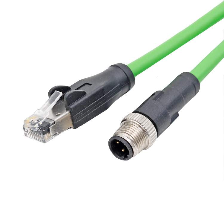M12 A 2-pinowy, 3-pinowy wtyk żeński, kabel PCV, długość 2 metry